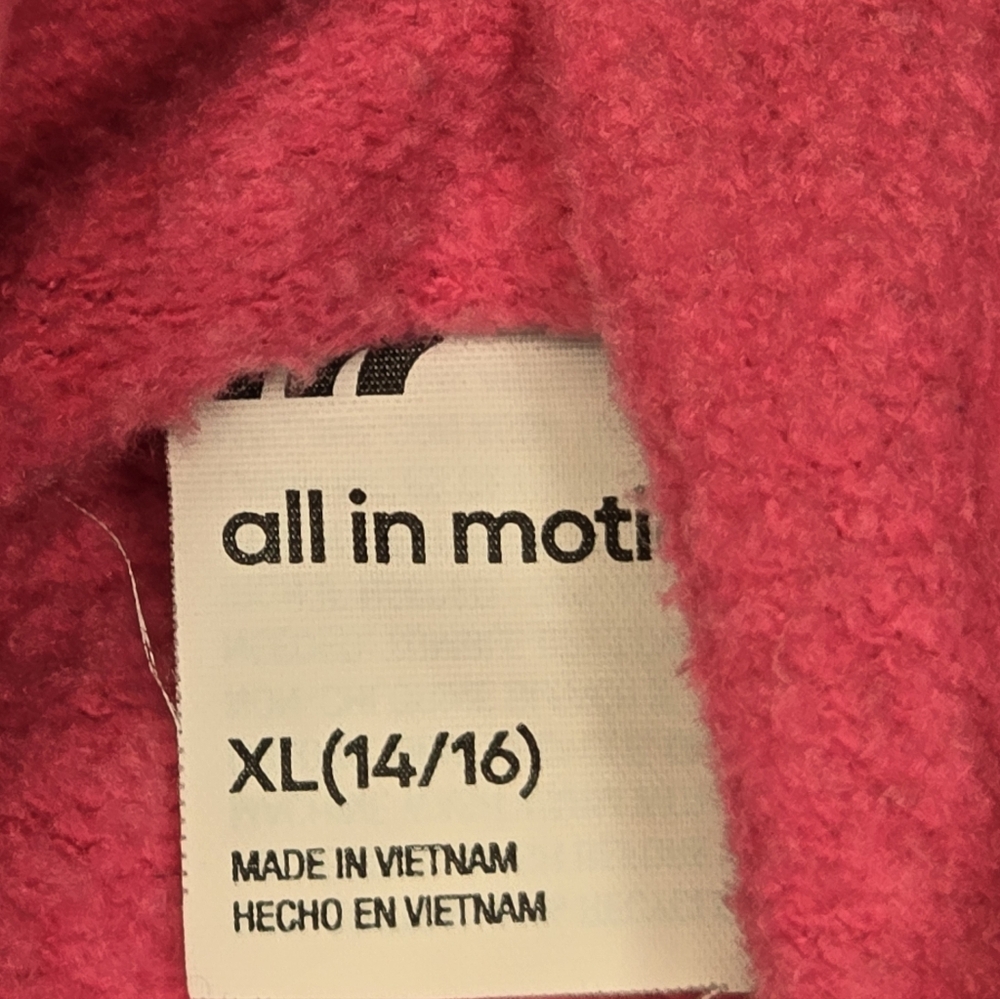 ALL IN MOTION HOODIE WITH THUMB HOLES SZ: XL 14/16 - Picture 2 of 4
